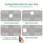 Silicone Sink Mat Cuttable Sink Pad Kitchen Cabinet Mat Dish Drainer Mat 66 x 35cm