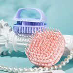 Silicone Shampoo Brush Clean Scalp Massage Brush Wet And Dry Handheld Shampoo Comb