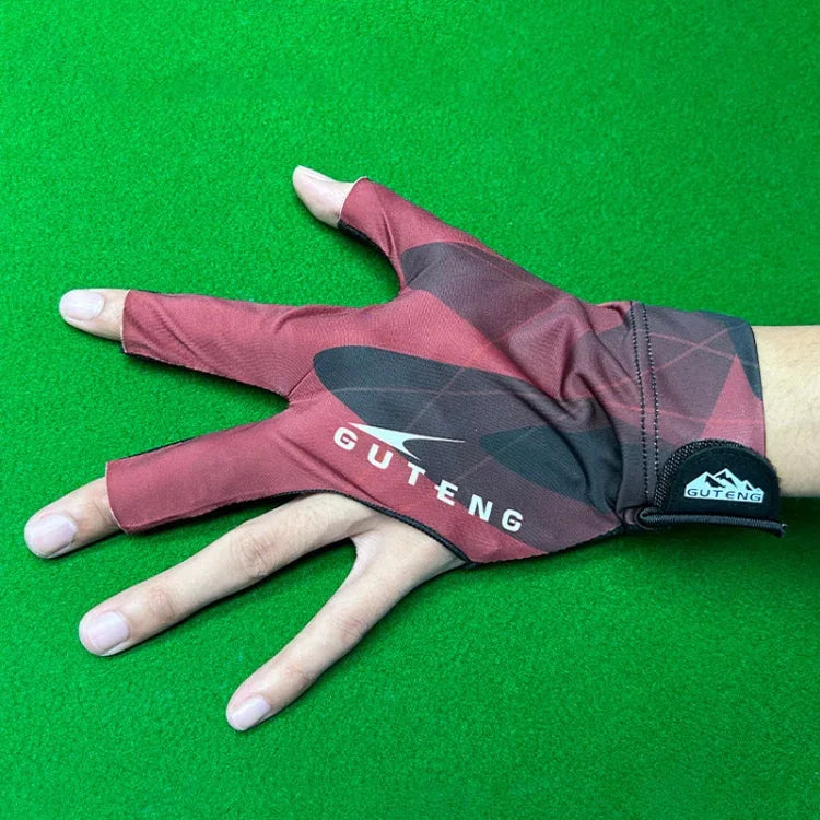 GUTENG Three Finger Thin Breathable Wear-Resistant Non-Slip Snooker Billiard Gloves, Left Hand Half Finger (Printed Black), Left Hand Half Finger (Printed Blue), Left Hand Full Finger (Gray), Left Hand Full Finger (Printed Black)                       ...
