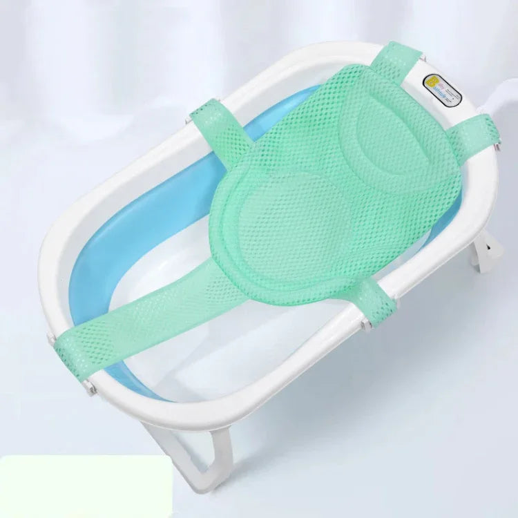 Baby Bath Tub Bathing Support Net Stand Newborn Non-Slip Suspended Shower Mat, 5 Buckle Blue, 5 Buckle Pink, 5 Buckle Green, T-type Blue, T-type Pink, T-type Green