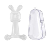 Bunny Baby Teether BPA Free Food-Grade Silicone Teether Infant Teething Stick Anti-Eating Hand, Nano Color, Pink, Transparent, With Box Nano Color, With Box Pink, With Box Transparent