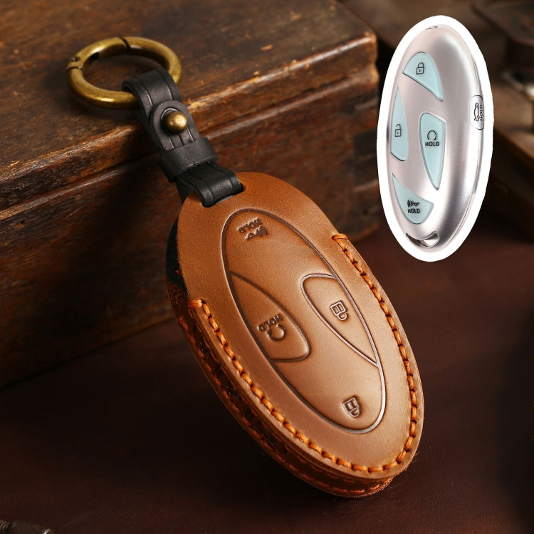 For Korean Hyundai Hallmo Car Handmade Key Bag, 5 Keys Brown, 5 Keys Blue, 5 Keys Black, 7 Keys Brown, 7 Keys Blue, 7 Keys Black