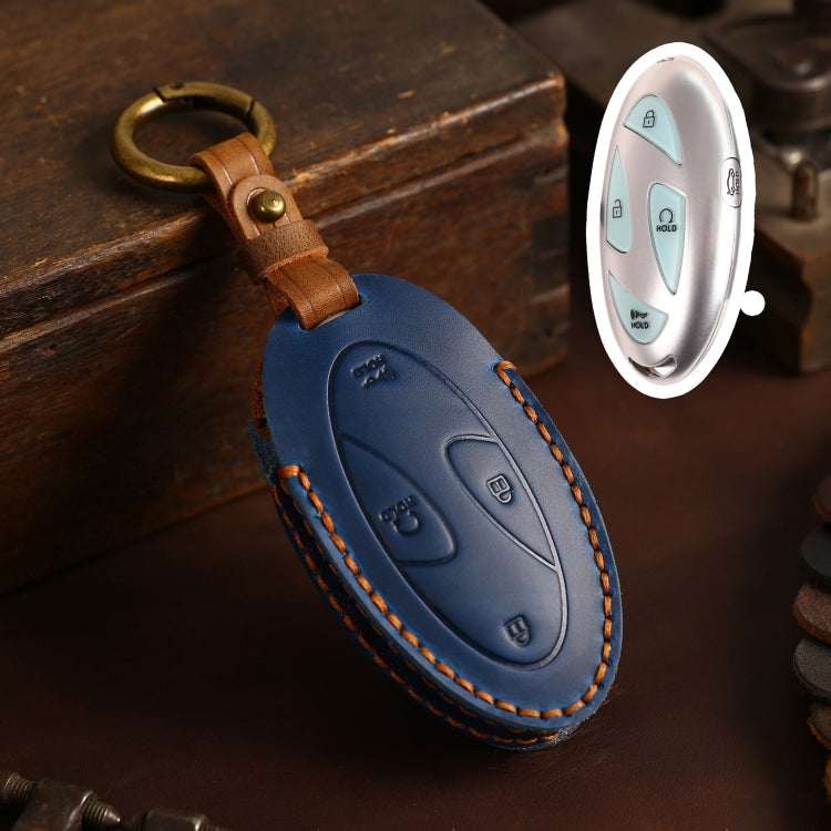 For Korean Hyundai Hallmo Car Handmade Key Bag, 5 Keys Brown, 5 Keys Blue, 5 Keys Black, 7 Keys Brown, 7 Keys Blue, 7 Keys Black