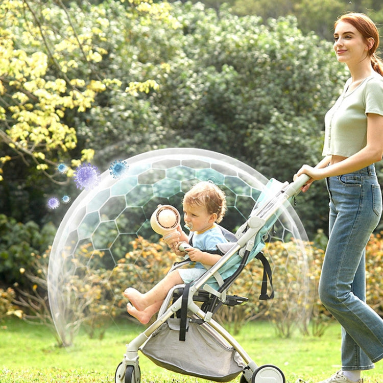 JisuLife Stroller Fan Life2S High Speed Energy Saving Stroller Mini Fan Octopus Bladeless Swingable Head Air Purifying Fan, Life2S