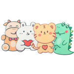 4pcs Bathroom Toilet Deodorant Stickers Felt Cute Cartoon Aromatherapy Decorative Wall Stickers, 22x18cm