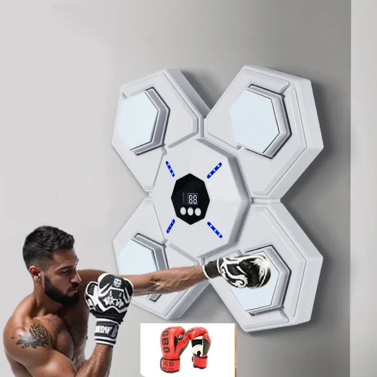 Bluetooth Music Boxing Machine Countable Rechargeable Fitness Equipment, Without Gloves Pink Blue, With Adult Gloves Pink Blue, With Child Golves Pink Blue, With Adult & Child Gloves Pink Blue, Without Gloves Blue, With Adult Gloves Blue