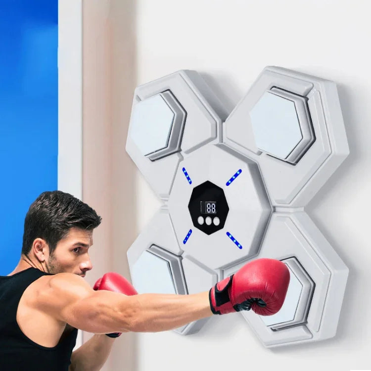 Bluetooth Music Boxing Machine Countable Rechargeable Fitness Equipment, Without Gloves Pink Blue, With Adult Gloves Pink Blue, With Child Golves Pink Blue, With Adult & Child Gloves Pink Blue, Without Gloves Blue, With Adult Gloves Blue