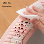 EVA Adhesive Toilet Pad Four Seasons Universal Cartoon Cute Waterproof Toilet Sticker, Gray Sunflower, Pink Moon Rabbit