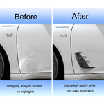 Universal Car Fender Soft Glue Decorative Car Stickers, Bright Black, Carbon Fiber
