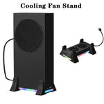 For XBOX Series S Console Base Cooling Fan Built-in LED Light Strip, Base Cooling Fan Black, Base Cooling Fan White
