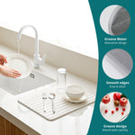 Diatomite Kitchen Drying Mat Drainage Countertop Pad Quick Dry Coaster Bathroom Hard Floor Mat, 30x40cm