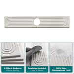 Diatomite Absorbent Mat Fast Drying Stone Kitchen Bathroom Faucet Sink Drainage Mat, 40x10cm+10x10cm, 60x10cm+10x10cm