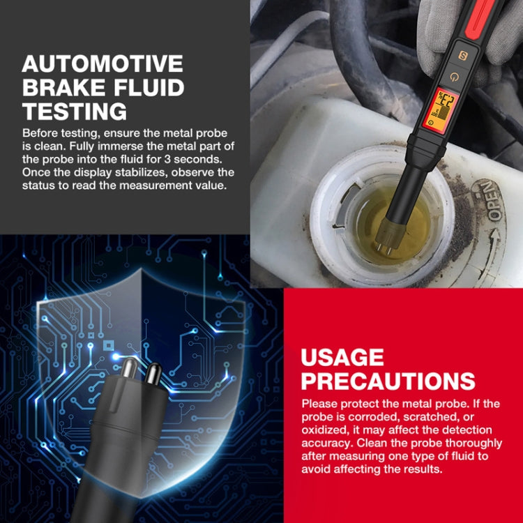 HABOTEST HT663 Motorcycle Vehicle Brake Fluid Moisture Detection Pen, HT663