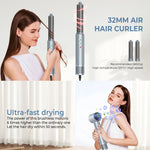 5 in 1 Hot Air Comb Automatic Curling Negative Ion Hair Dryer, Gray EU Plug, Gray UK Plug, Gray US Plug, Blue Gold US Plug, Black Gold EU Plug, Black Gold UK Plug