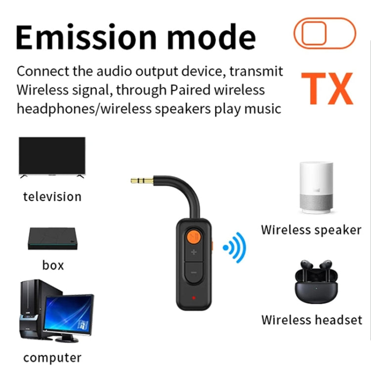 2-in-1 Receiver Bluetooth Transmitter with Call Aux Car Bluetooth Adapter, 2-in-1