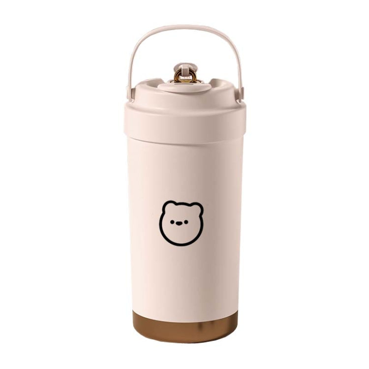 316 Stainless Steel Insulated Mug Portable Carry-On Dual Drink Coffee Cup With Straw, 500ml