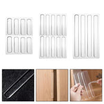 5sheets /Pack Transparent Invisible Anti-Collision Strip Self-Adhesive Pads For Cabinets Desk Corners, 35 x 10mm, 63 x 10mm, 150 x 15mm