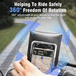 Bicycle Waterproof Phone Bag Mount Stand 360 Degree Rotation Motorcycle Bike Cellphone Holder, Handlebar Model, Rearview Mirror Model