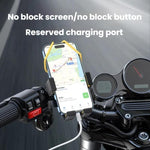 Bicycle and Motorcycle Phone Holder with Hidden Silicone Strap, Handbar, Rearview Mirror