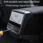 For Tesla New Model 3 / Y Car Rear Air Conditioning Vent Protection Frame, Matte Carbon Pattern, Glossy Carbon Pattern, Matte Black