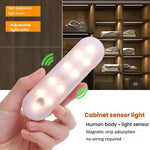 Magnetic LED Cabinet Light Motion Sensor Rechargeable Lamp 20 LEDs 3-color Temperature, A68-3A-11cm