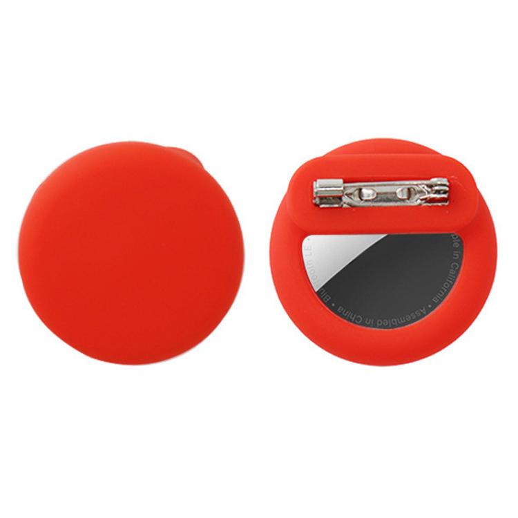 For AirTag 2nd Gen / AirTag 1st Gen Tracker Round Silicone Case With Safety Pins Hidden Inside Clothes Shoes