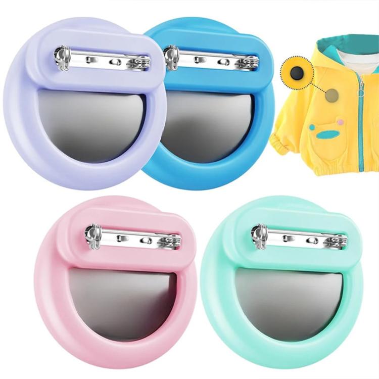 For AirTag 2nd Gen / AirTag 1st Gen Tracker Round Silicone Case With Safety Pins Hidden Inside Clothes Shoes