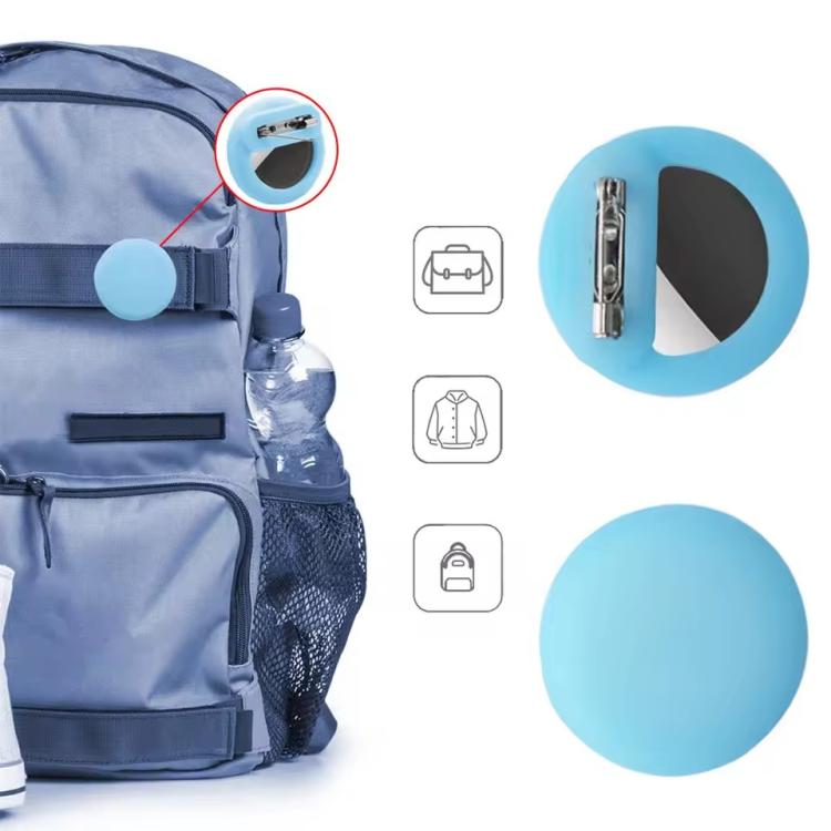 For AirTag 2nd Gen / AirTag 1st Gen Tracker Round Silicone Case With Safety Pins Hidden Inside Clothes Shoes