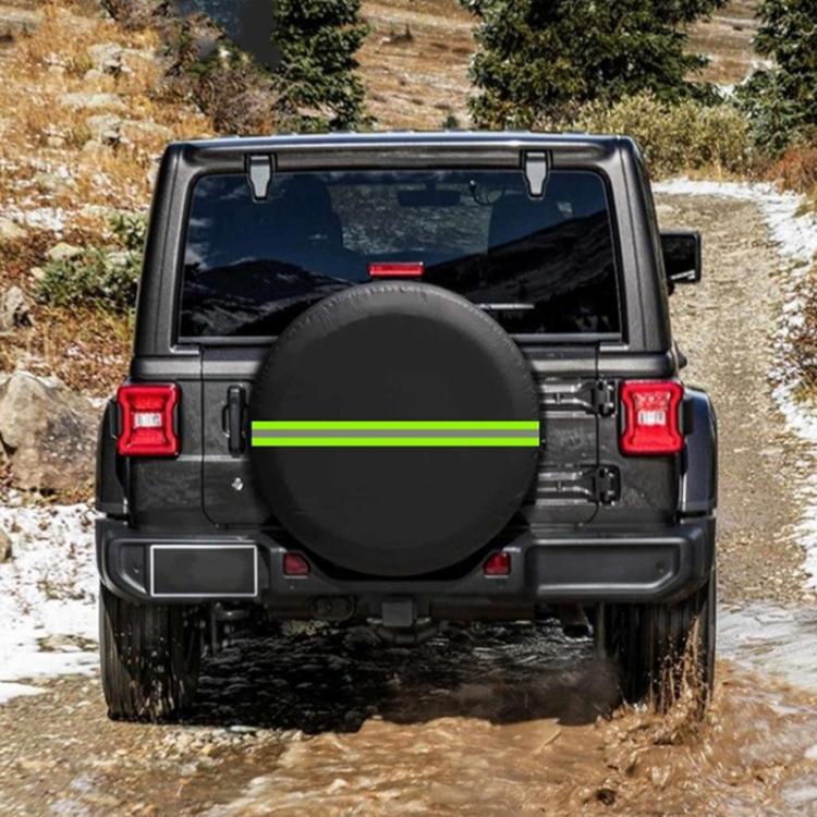 Thickened Imitation Leather Car Tire Protector Spare Tire Cover With Reflective Stripes, 14inch, 15inch, 16inch, 17inch