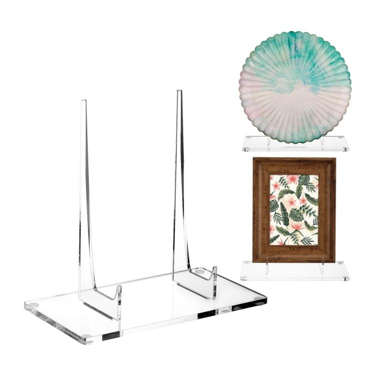 Acrylic Photo Frame Book Picture Plate Stand, 1set, 2sets