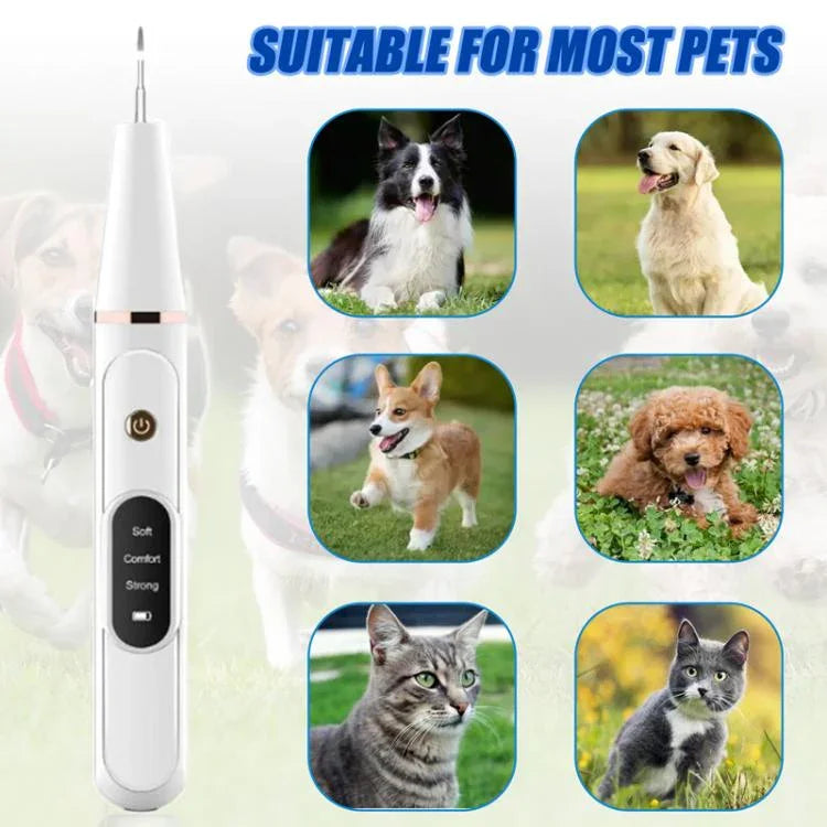 Pet Ultrasonic Teeth Cleaner Dog Tooth Brushing Kit Plaque Tartar Remover Dental Care Tool, With 3pcs Kit (White), With 3pcs Kit (Black), With Gift Box Oral Mirror (White), With Gift Box Oral Mirror (Black)