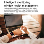 Blood Oxygen / Sleep / Heart Rate Health Monitoring Smart Watch Square Sports Double Strap Watch, Gold Steel+Silicone Pink, Black Steel+Silicone Black