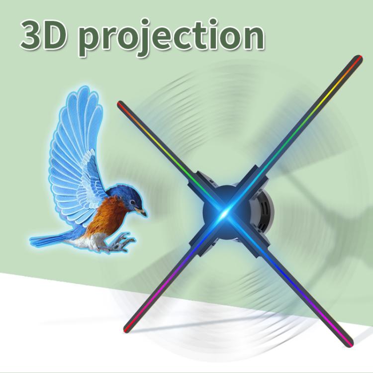 60cm 3D Holographic Fan with 1600x720 Resolution & 720 LEDs  WiFi/APP DIY Content Control, US Plug, EU Plug, UK Plug, AU Plug