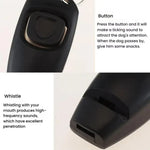 2 In 1 Pet Training Clicker Dog Whistle With Long Wristband