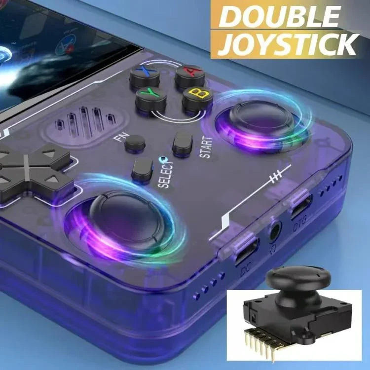 R36XX Dual-Band WiFi Handheld Game Console 3.5-Inch IPS HD Mipi Screen Open-Source Linux OS, 64G, 128G