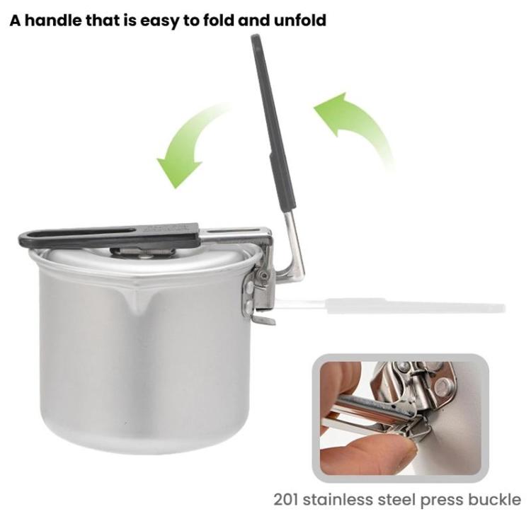 CLS 770ml Outdoor Camping Portable Single Pot Self-driving Folding Pot