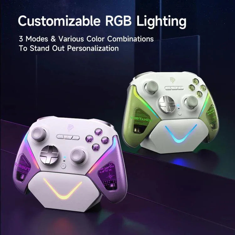 EasySMX D10 Wireless Gaming Controller with Dual-Mode Triggers & TMR Hall Effect Joysticks Charging Dock for PC/Switch/Phone/Steam