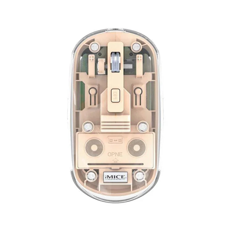 IMICE T400 4 Keys 1600DPI Dual-Mode Mouse Transparent Bluetooth Charging Wireless Silent Mice