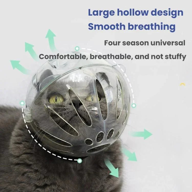 Cat Space Hood Anti-Bite Mouth Cover + Second-Generation Foot Cover, Small Light Green, Small Pink, Small Light Blue, Large Light Green, Large Pink, Large Light Blue