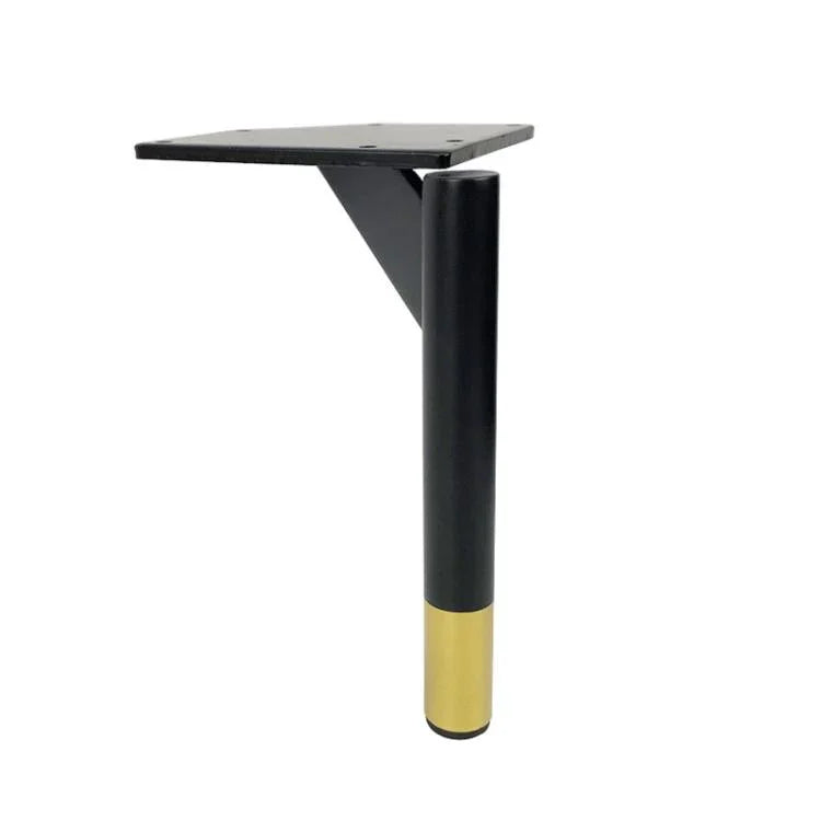 17cm Thickened Metal Sofa and Coffee Table Leg Support Accessories, Black, Titanium, Black With Gold