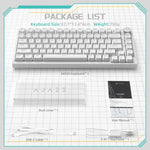 Ajazz AK820 Hot Swappable Wired Mechanical Keyboard With Light, Green Switch Ice Blue Light White, Red Switch White Light Black, AS Red Switch White Light Gray White, HP Switch White Light White Gray, Sea Salt Switch RGB Purple White Blue              ...