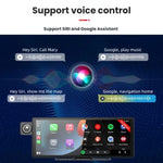 Voice-Controlled CarPlay With Split-Screen Dual-Camera Dashcam, Front Camera + Interior View, With Rear View Camera