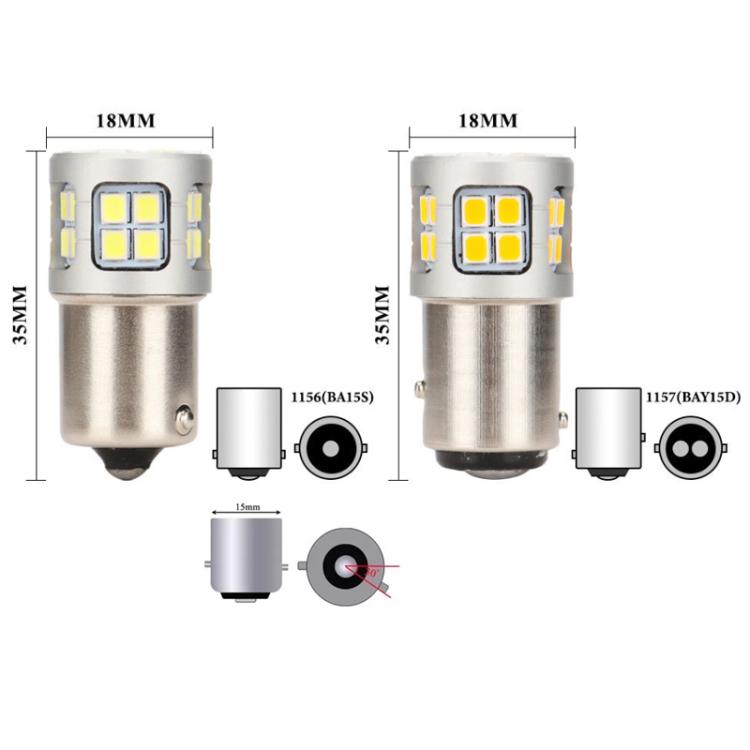 1pair Automotive 30-LED Wick 12V-80V Turn/Daytime Running/Taillight, 1156 Straight Pin, 1156 Crooked Pin, 1157