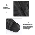 WEST BIKING Reflective Outdoor Waterproof Lightweight Cycling Raincoat, S, M, L, XL, XXL, XXXL, XXXXL