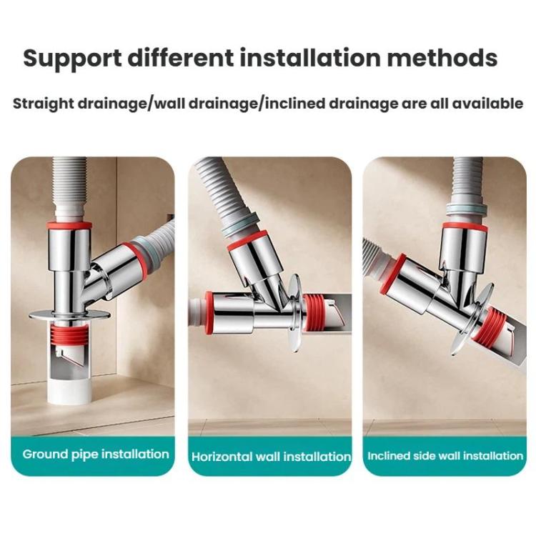 Balcony Downspout Washer Drain Floor Drain Connector Sewer Separator Anti-Odor Floor Drain, Single Way, Positive 3 Ways, Oblique 3 Ways, Y-shape 3 Ways, 4 Ways Dual Large 1 Small, 4 Ways Dual Small 1 Large