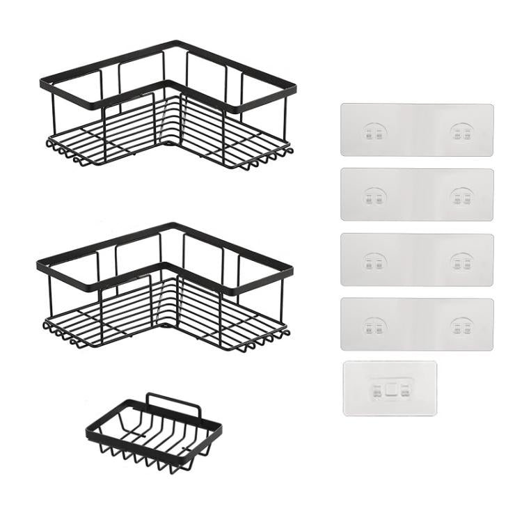 Punch-Free Bathroom Wall-Mounted Shower Gel Storage Rack