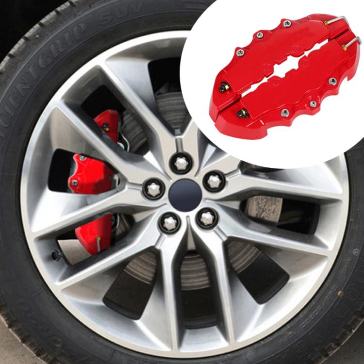2pcs /Set Car High-Temperature Resistant Brake Caliper Cover Kit, S Red, M Red, L Red, S Blue, M Blue, L Blue, S Yellow, M Yellow, L Yellow, S Silver, M Silver, L Silver, S Black, M Black, L Black