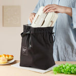 Drawstring Portable Raw Lunch Box Bag Lightweight Compact Lunch Bag