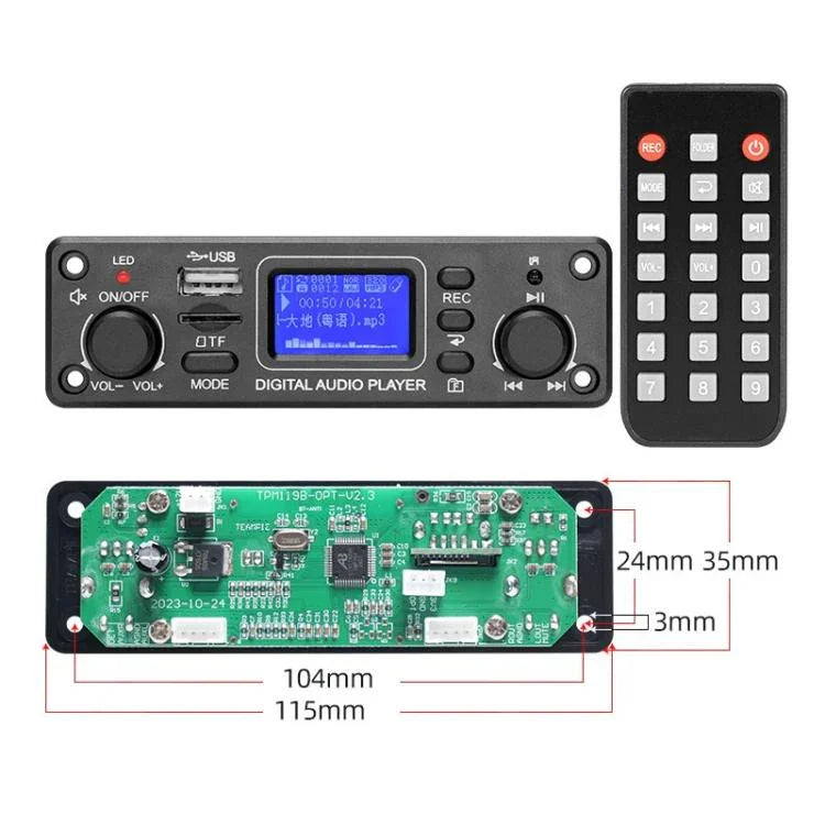 MP3 Bluetooth Decoder Board USB/Line-In Input Car Digital Audio Player, TPM119B