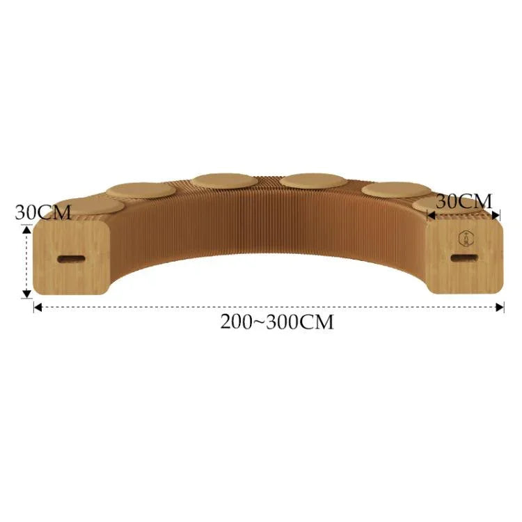 Accordion Expandable Paper Bench Folding Sofa Chair Entryway Stool, Height 30cm 3-Seater Brown, Height 30cm 6-Seater Brown, Height 30cm 9-Seater Brown, Height 44cm 3-Seater Brown, Height 44cm 6-Seater Brown, Height 44cm 9-Seater Brown                  ...